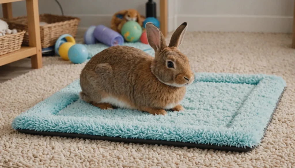 tapis litiere lapin